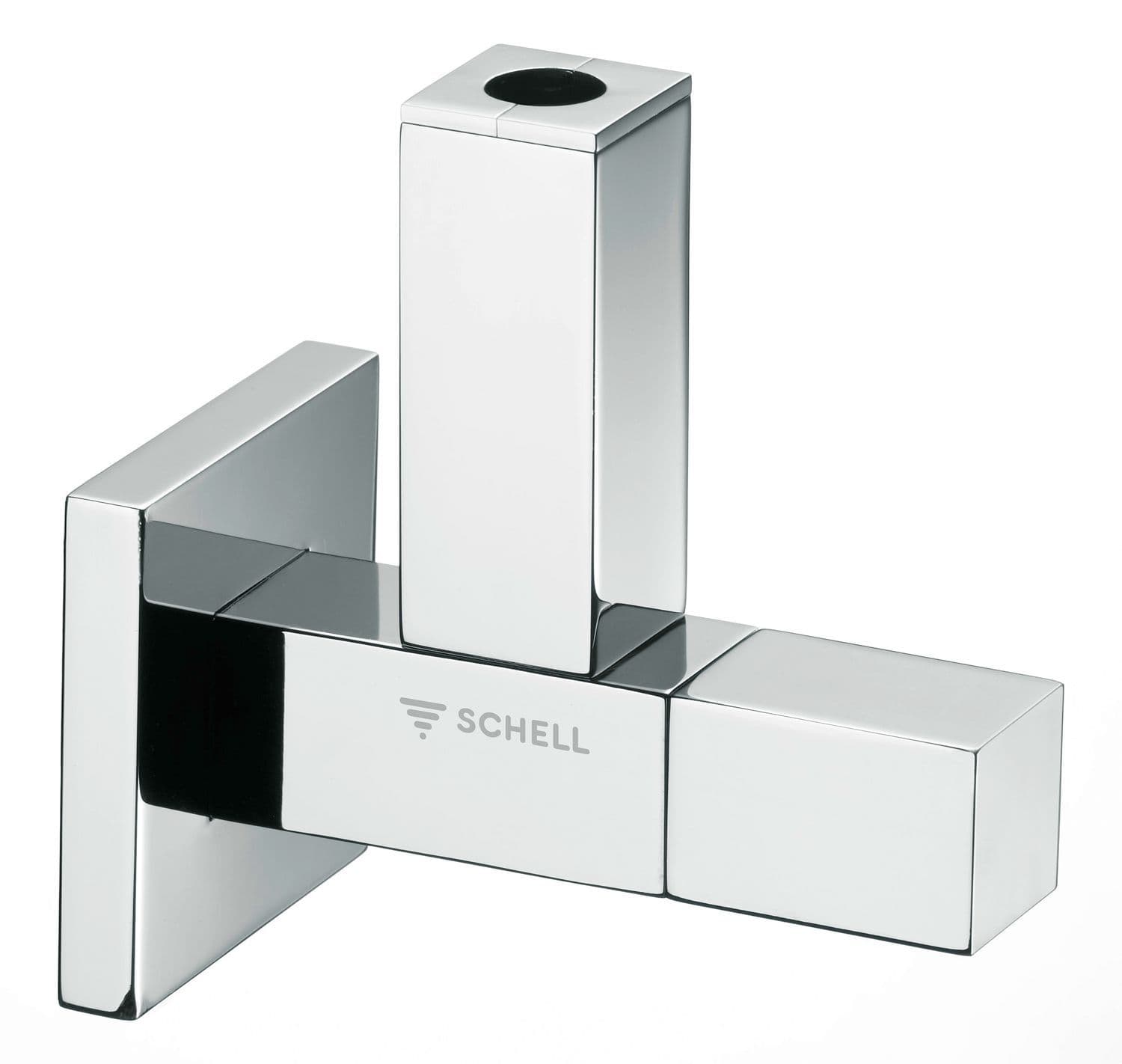 ROBINET D'EQUERRE DESIGN QUAD SCHELL CHROME vue 1