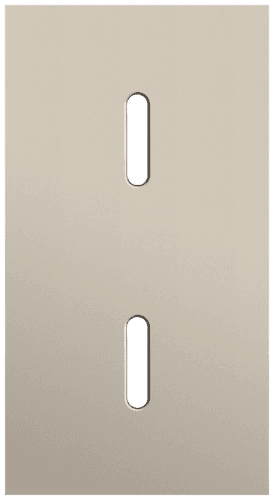 Plaque de recouvrement double, verticale 71 mm d'entraxe, pour deux fonctions de commutation simple, Niko Rocker steel champagne coated vue 1