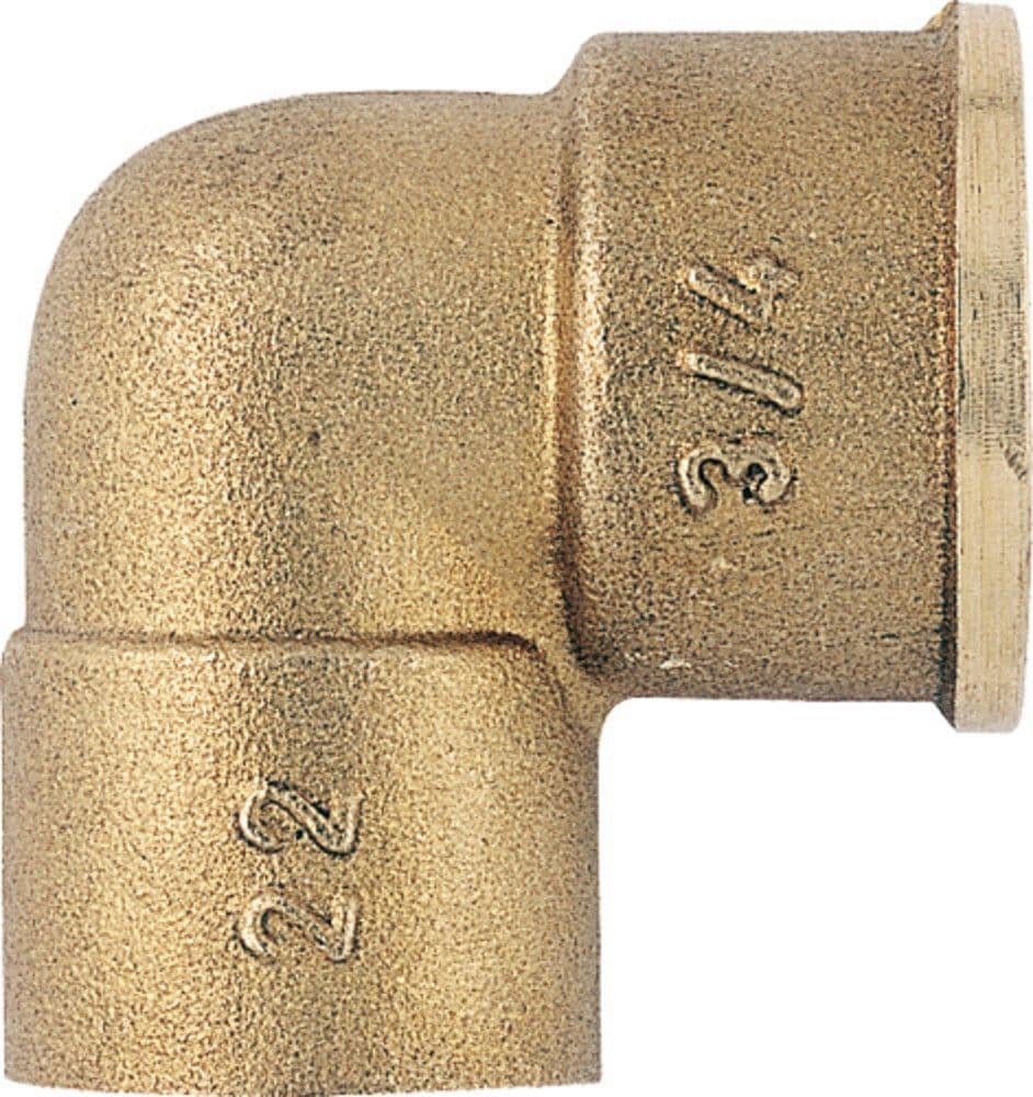 coude fer/cuivre matière laiton 1/2"F x 15 mm vue 1