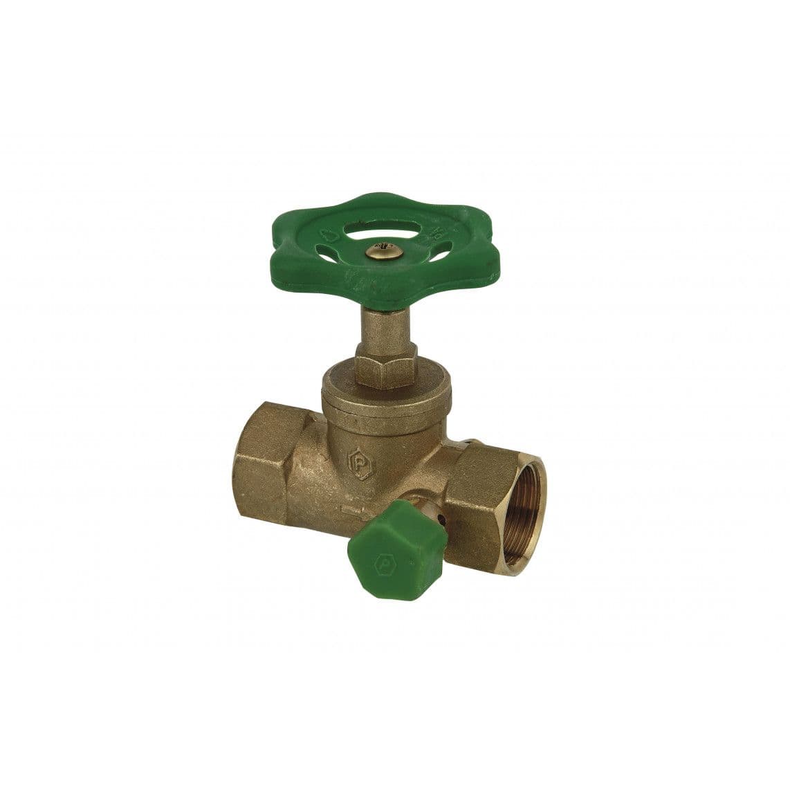 988575055 vanne à passage direct, 1/2" F, avec vidange vue 1
