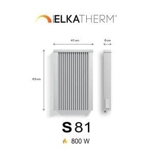 S81 0.8 kW Ral 9010 + récepteur HF 714 630 x 410 x 80mm IP24 19kg vue 1