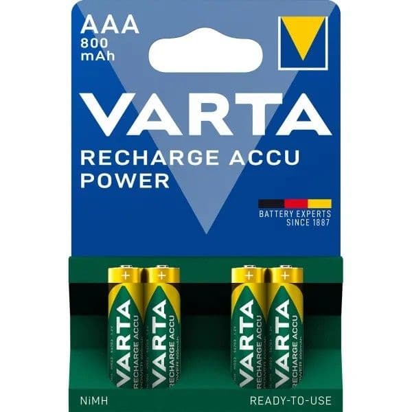 Pile rechargeable 1.2V HR03 Micro Ni-Mh 800mAh AAA hauteur 44mm diamètre 10.5mm vue 1