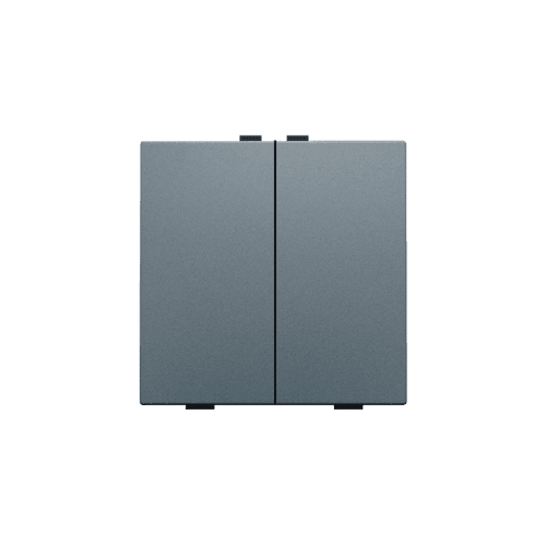 Bouton-poussoir double pour Niko Home Control, couleur blue grey coated vue 1