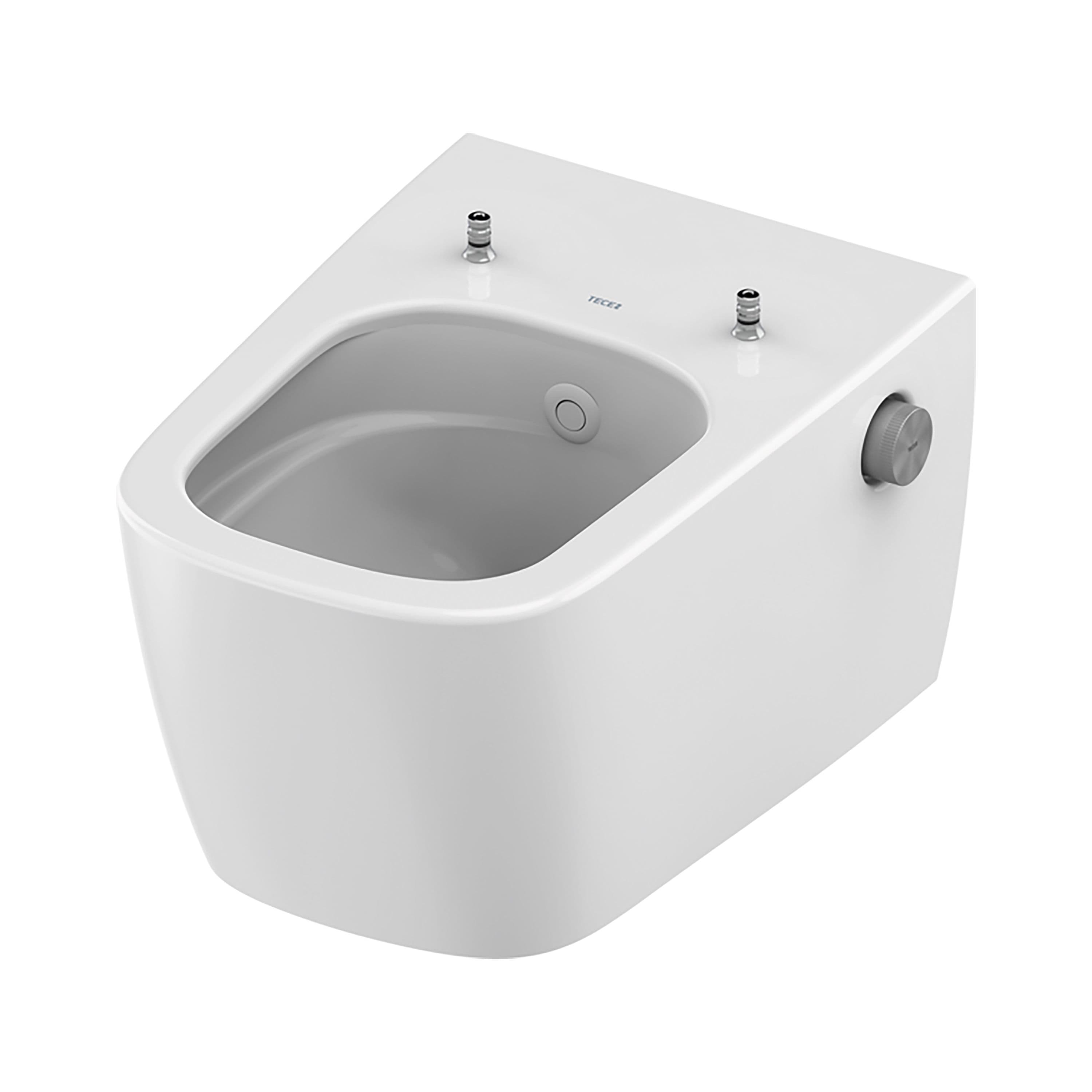 TECENEO TOILET SUSPENDU AVEC BIDET - AVEC MITIGEUR DE BIDET - EAU CHAUDE ET FROIDE - 54 CM - BLANC BRILLANT vue 1