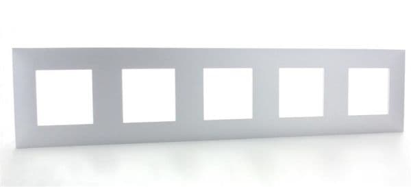 Valena plaque 5 postes horizontal - vertical entraxe 71mm Alu vue 1