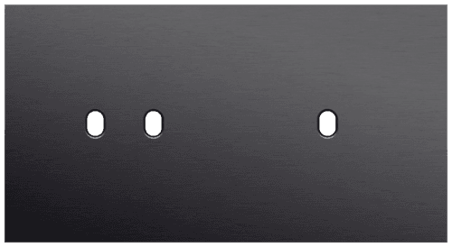 Plaque de recouvrement double, horizontale 71 mm d'entraxe, pour une fonction de commutation double et une fonction de commutation simple, Niko Toggle alu black brushed vue 1