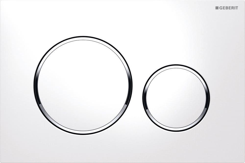 Geberit Sigma20 plaque de commande pour réservoir de chasse encastré blanc/chrome vue 1