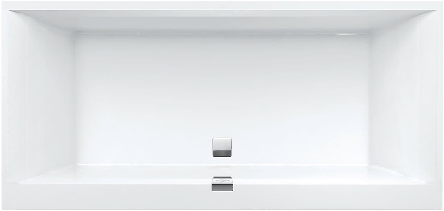 BAIN QUARYL SQUARE EDGE 12 VB 190X90 INCLUSIF PIEDS+VIDAGE AUTOMATIQUE BLANC vue 1