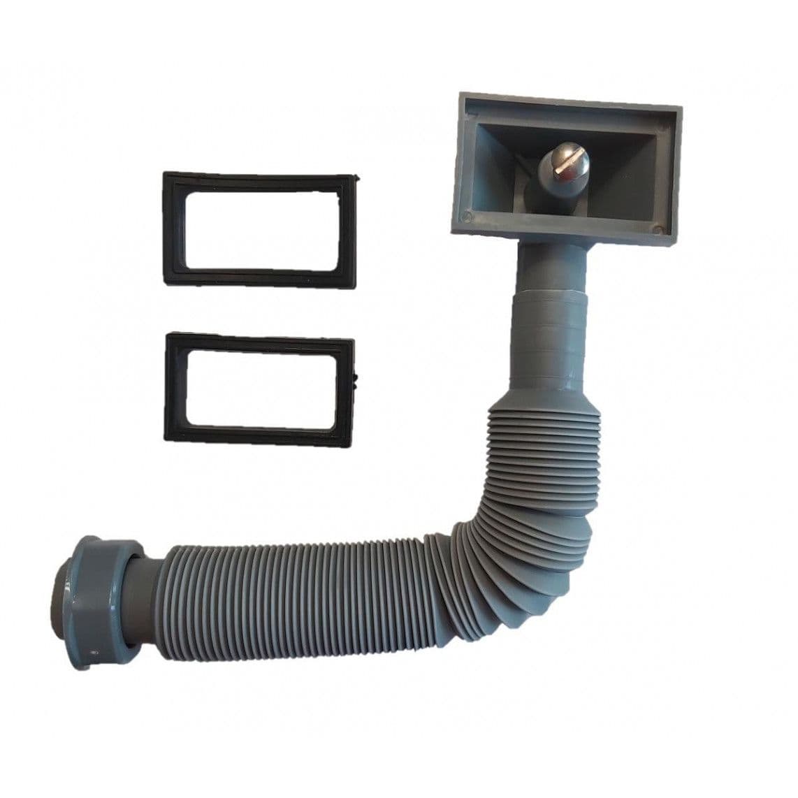 98835549 ECO-SAVE KS Tube de raccordement du trop-plein Flex, Gris, 1" x 140-440 mm, pour vanne à panier tamis vue 1