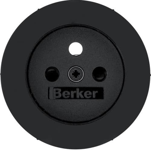 Sets de finition pour prise de courant avec terre Berker R.1 / R.3 / R.Classic Noir, brillant vue 1
