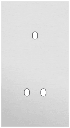 Plaque de recouvrement double, verticale 71 mm d'entraxe, pour une fonction de commutation simple et une double, Niko Toggle alu grey brushed vue 1
