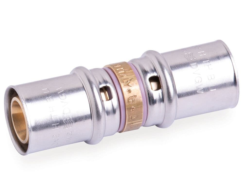 SYSTEMPEX raccord droit réduit tube alu raccord à sertir 26-20 vue 1