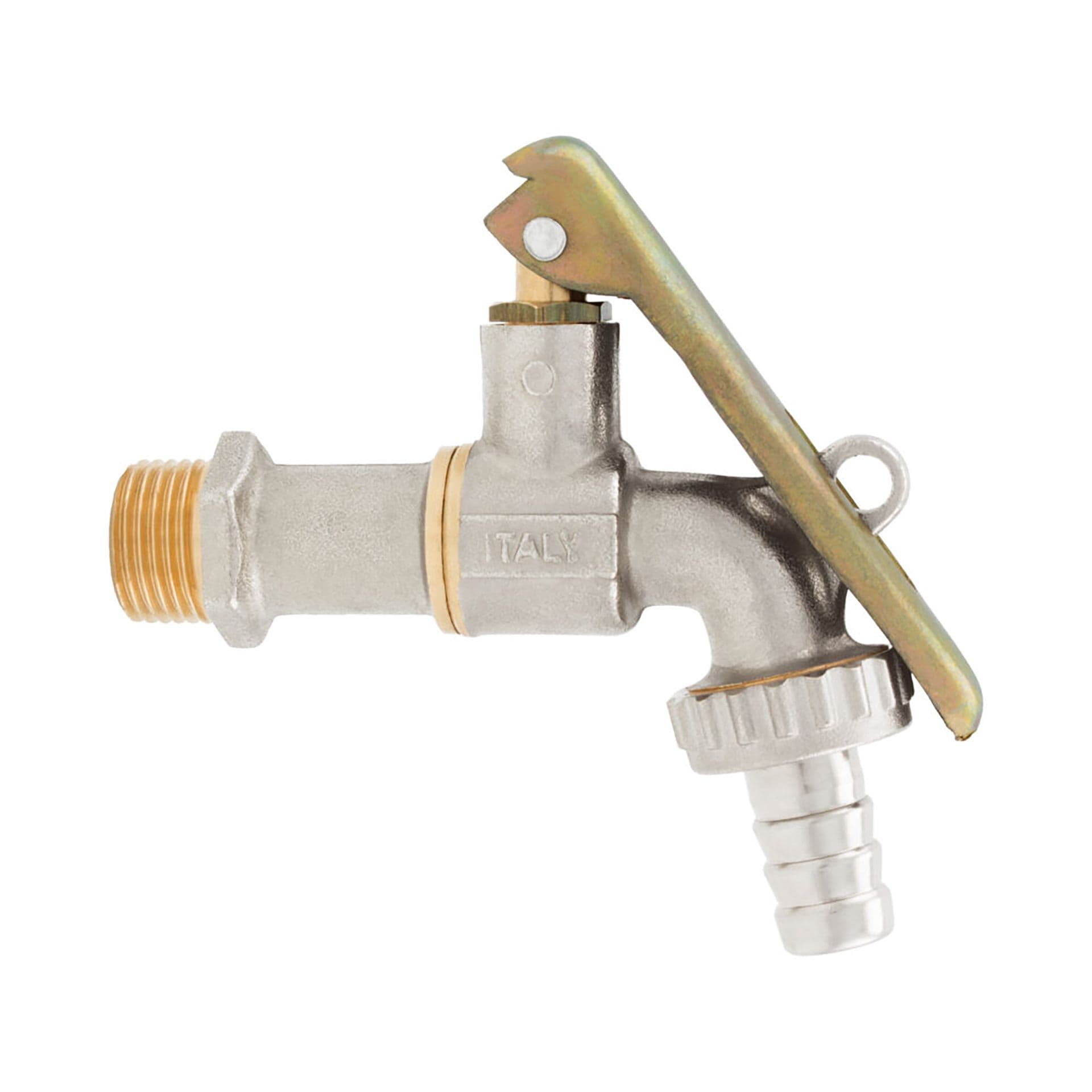 ROBINET DOUBLE SERVICE A BOULE MAT CHROME A CADENASSER 133 3/4 vue 1