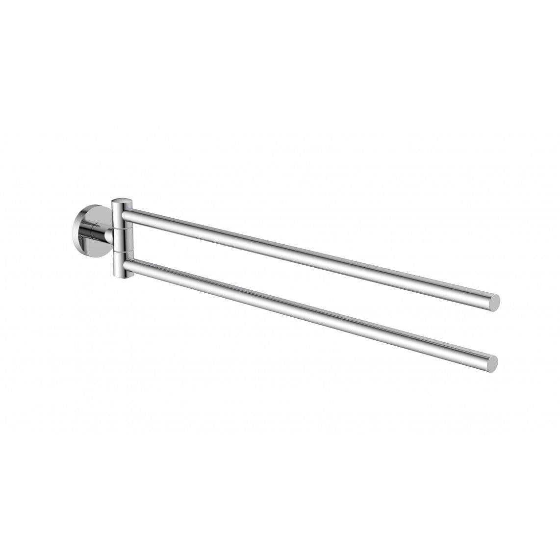 BA0251 Porte-serviettes de toilette double, chromé, à coller ou vis vue 1