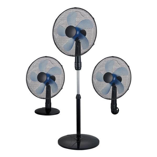 Ventilateur mural 3 en 1 Noir diamètre 40 50W avec télécommande et panneau de commande tactile vue 1