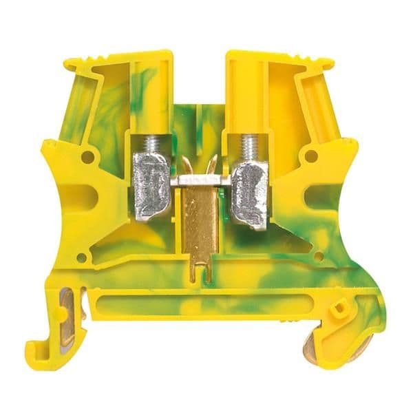 Bloc vis Vert / Jaune 10mm² Viking - pied métal - pas de 10mm vue 1