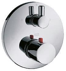 SET DE FINITION POUR THERMOSTAT A ENCASTRER + ROBINET D'ARRET HANSGROHE CHROME vue 1