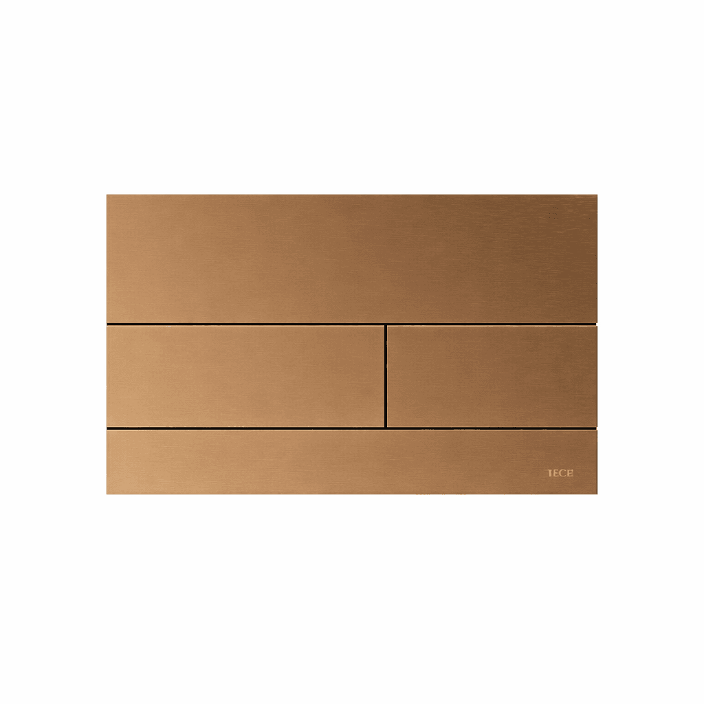TECESQUARE II METAL - PLAQUE DE DÉCLENCHEMENT WC - INOX - ANTI-TRACE DE DOIGTS - BRONZE BROSSÉ vue 1