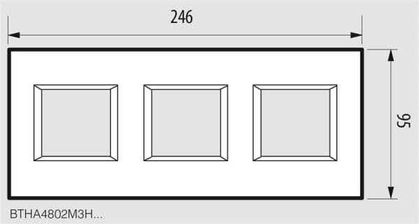 Axolute - plaque 3 x 2 modules Blanc Métal vue 1