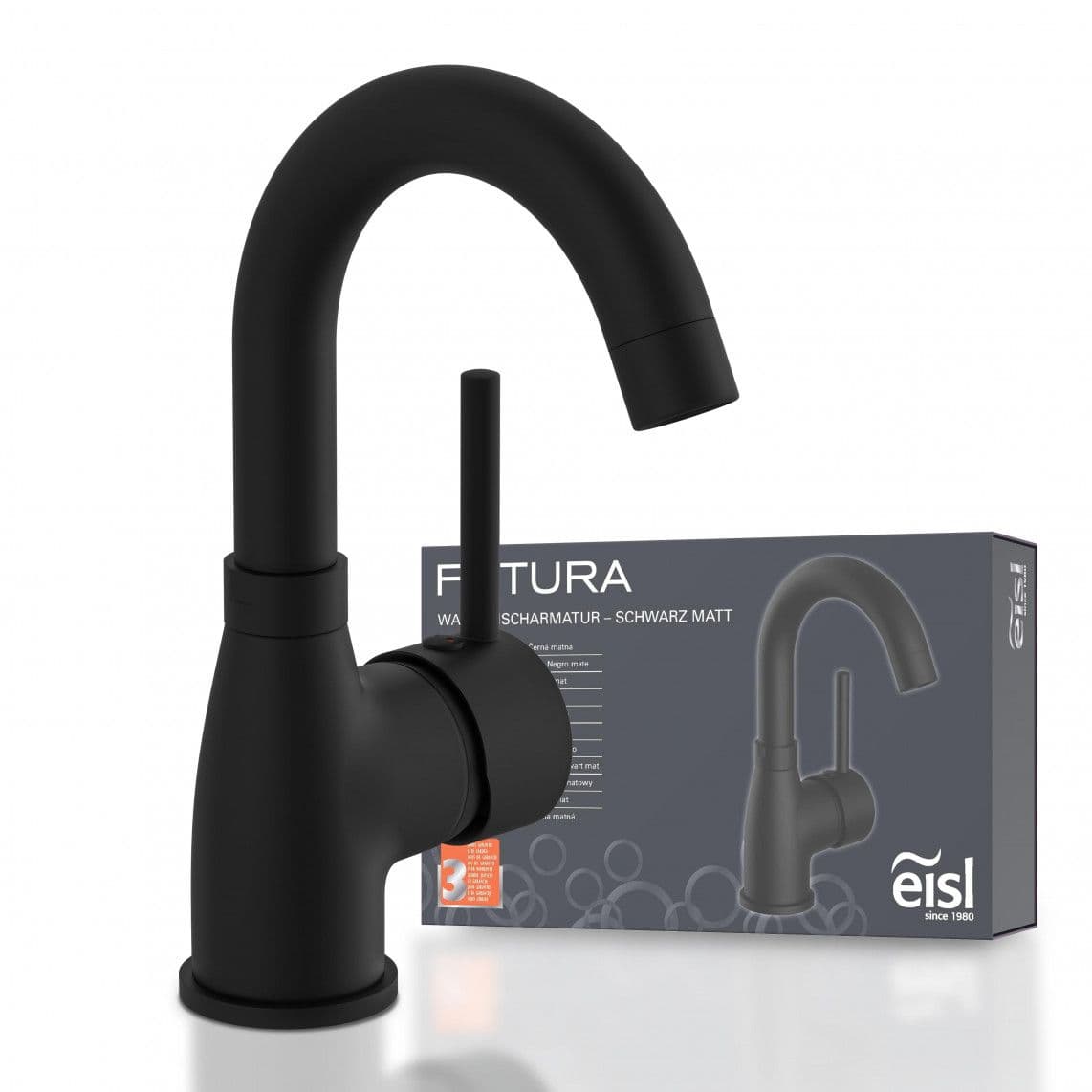 NI075FUTB FUTURA Mitigeur lavabo, noir mat vue 1