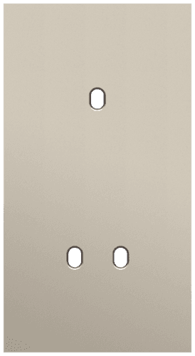 Plaque de recouvrement double, verticale 71 mm d'entraxe, pour une fonction de commutation simple et une double, Niko Toggle steel champagne coated vue 1