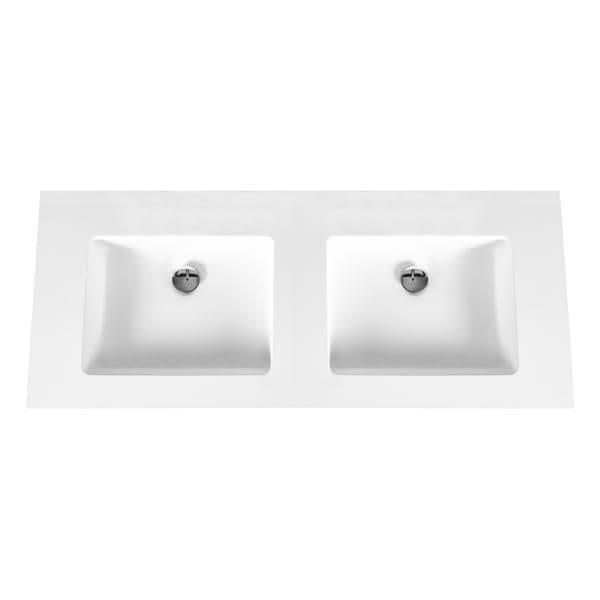 ALONI SOLID SURFACE LAVABO SANS TROUS DE ROBINET (160CM) - BLANC vue 1