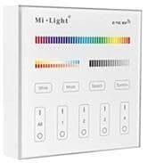 Emetteur dimmable RF 4 zones RGB / RGBW / CCT smart panel remote AAA x 2 86 x 86 x 20 vue 1