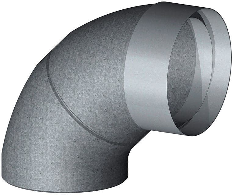 COUDE ISOLE POUR SYSTEME DE VENTILATION D 180-210MM 90° vue 1