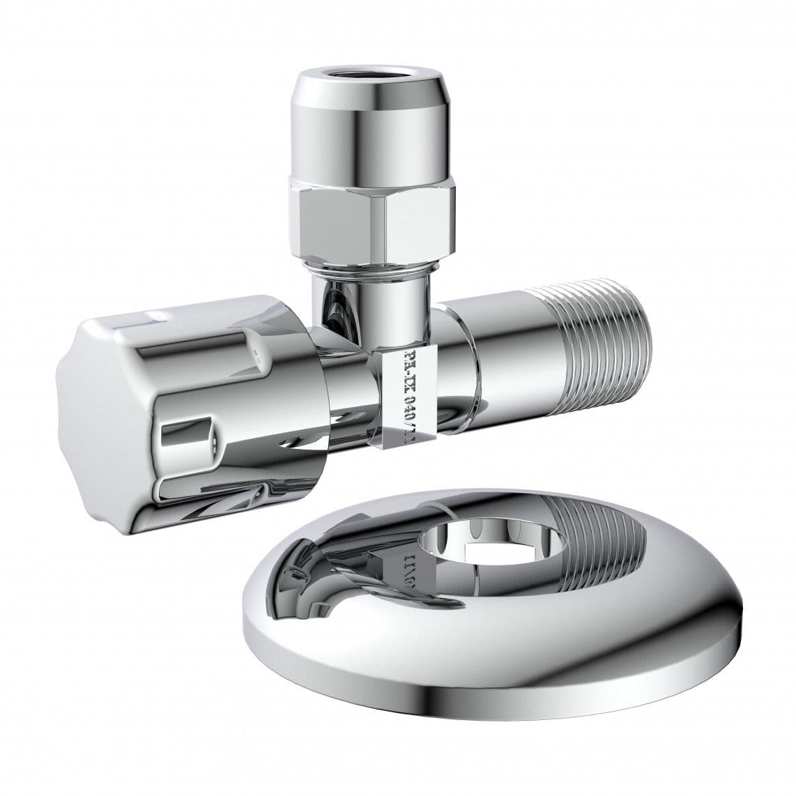 98480420 robinet d'équerre, 3/8" M x 3/8" M x 10 mmQ, avec Rosace de tiroir vue 1