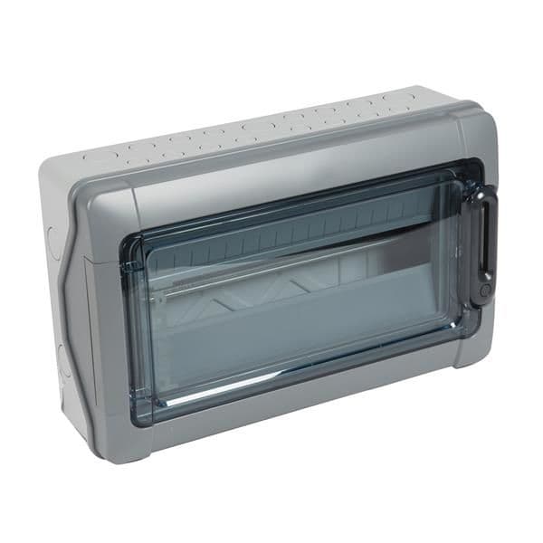 Coffret étanche 1 x 18 modules avec bornier - IP65 - Plexo vue 1