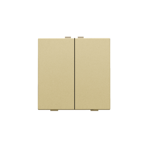 Bouton-poussoir double pour Niko Home Control, couleur gold coated vue 1