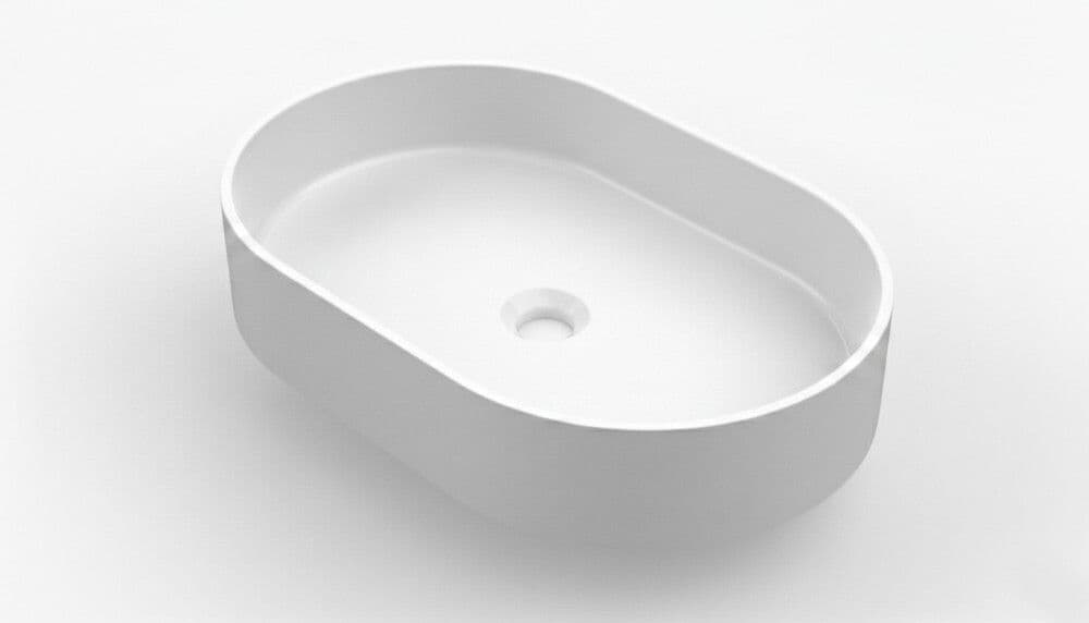 Van Marcke Nero lavabo à poser ovale blanc mat vue 1