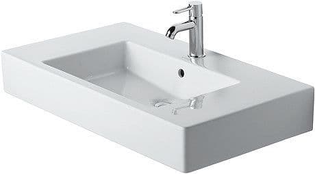 VASQUE MEUBLE VERO DURAVIT 125CM + TROU ROBINET BLANC vue 1