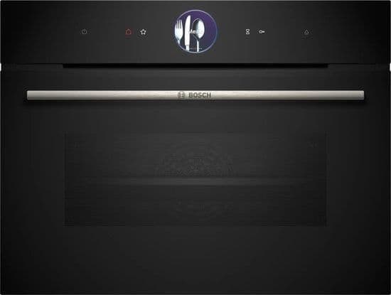Four serie 8 combi-vapeur 45cm, classe A+, 21 modes de cuisson, EcoClean, Home connect, TFT-Touchdis vue 1