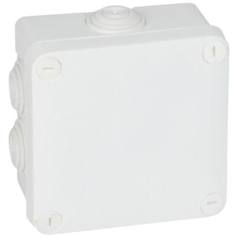 Boîte carrée Plexo IP55 étanche - Blanc - 7 embouts vue 1