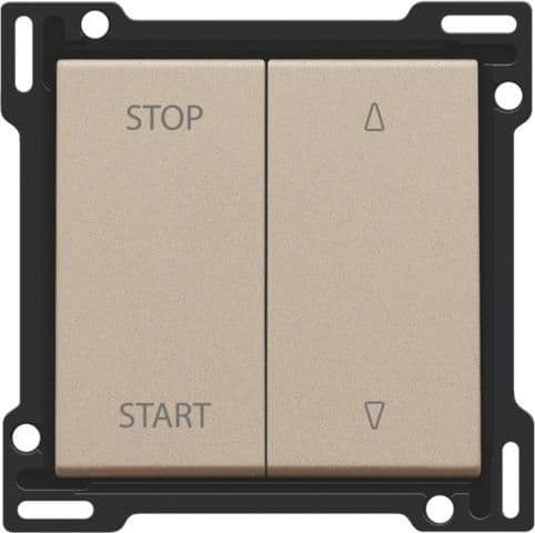 Set de finition pour double interrupteur pour volets Champagne vue 1