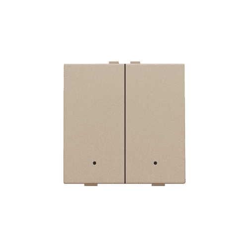 Bouton-poussoir double avec LED pour Niko Home Control, couleur vue 1