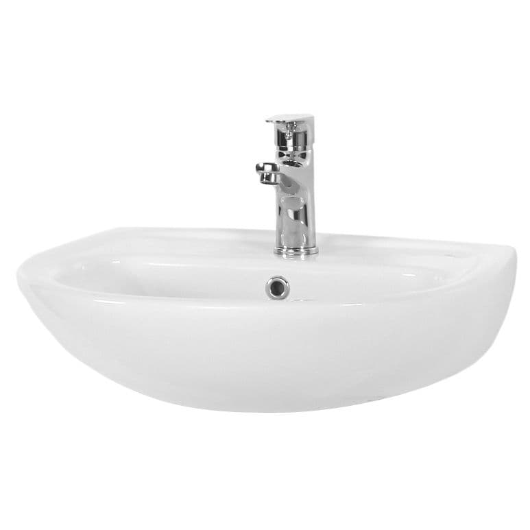 LAVE MAINS AVEC PLAGE DE ROBINETTERIE 50X40CM vue 1