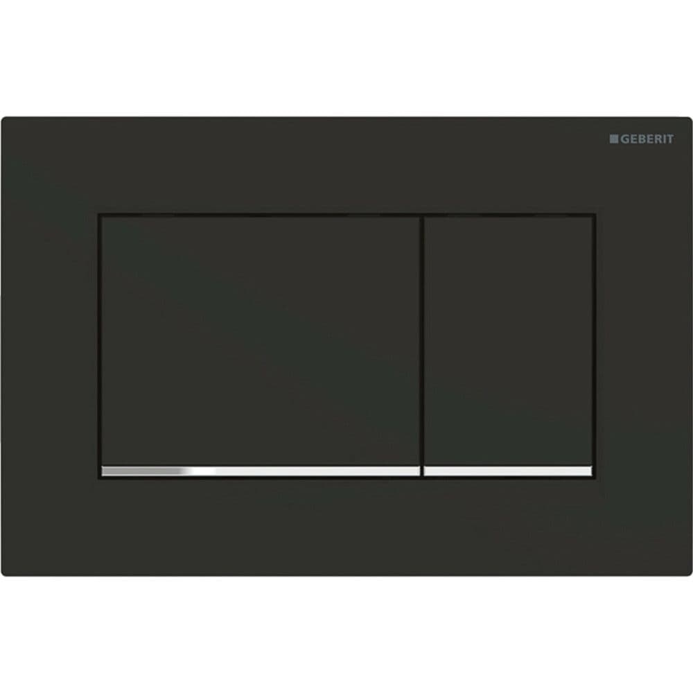 Geberit Sigma30 plaque de commande noir mat/chrome vue 1