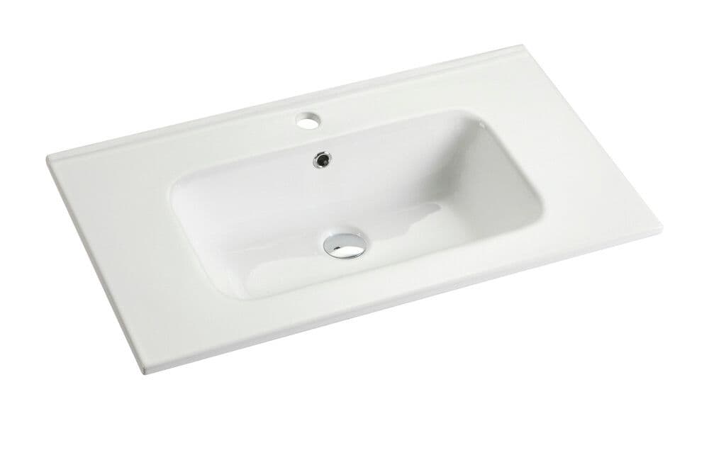 intro Casa tablette avec 1 lavabo intégré 810x460x17mm blanc vue 1