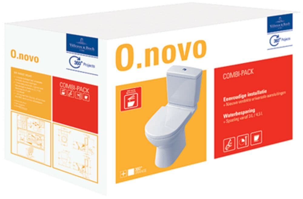 Villeroy&Boch O.novo PACK cuvette sur pied évacuation vertical alpin blanc vue 1