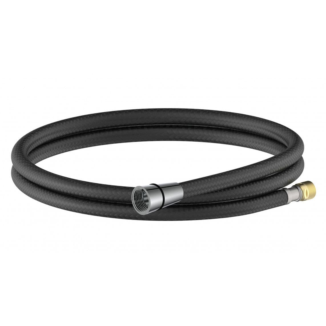 01758 Flexible de douche vaisselle, noir/chrome, avec écrou conique long, 150 cm vue 1