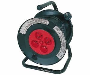 Enrouleur de câble - 4 x prise 2 pôles + T 16A avec protection thermique - H05VVF 3G1.5 - 40m vue 1