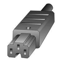 Fiche femelle avec terre 10A 250V résistance 175°C Noir vue 1
