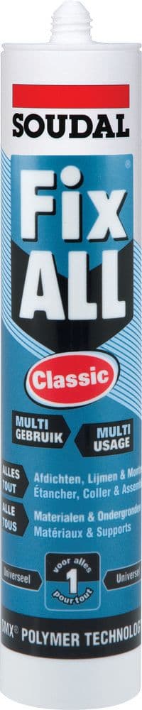 Soudal Fix All Flexi Colle mastic universelle noire cartouche 290 ml vue 1