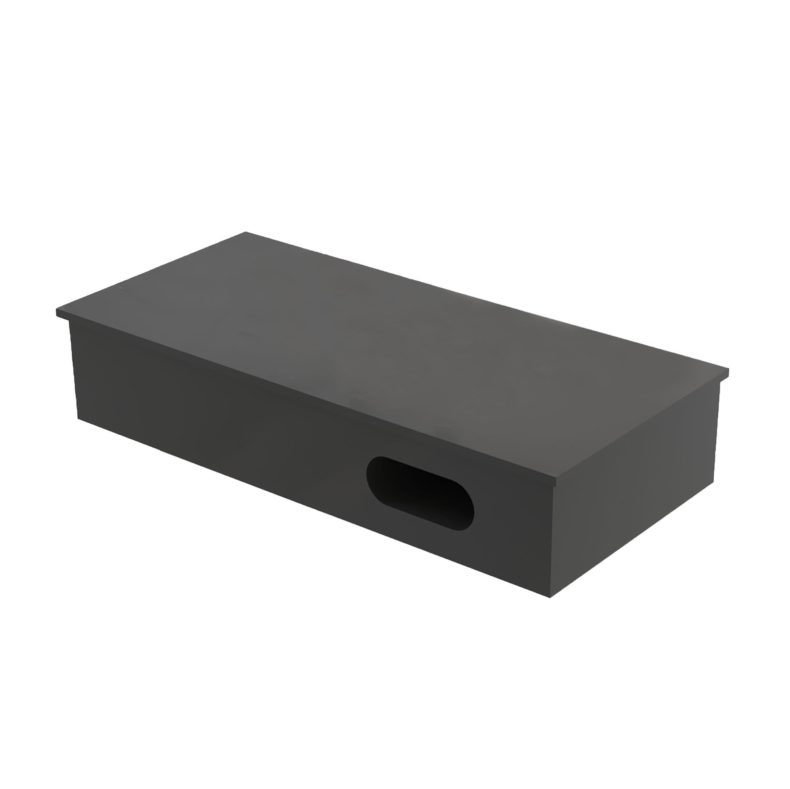 SOLID SURFACE COMPTOIR LAVABO AVEC PORTE-SERVIETTE (80X35X15CM) - BLANC vue 1