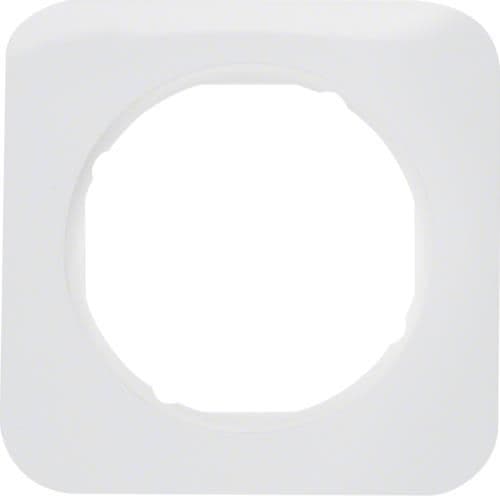 Plaque de recouvrement 1 poste Berker R.1 Blanc polaire, brillant vue 1
