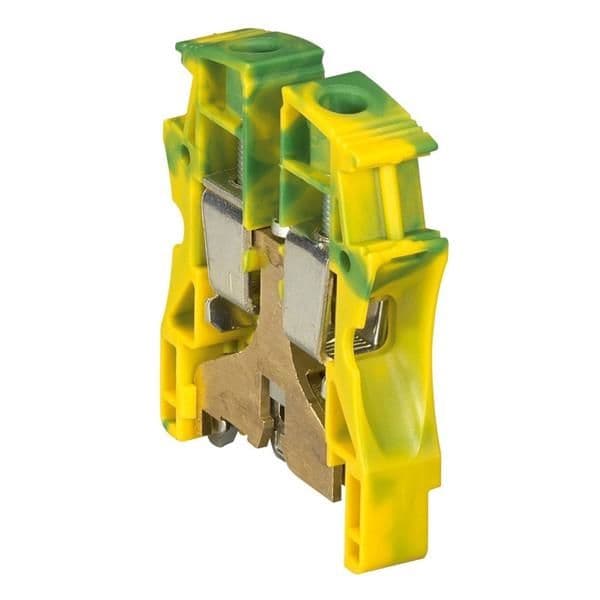 Bloc vis Vert / Jaune 16mm² Viking - pied métal - pas de 12mm vue 1