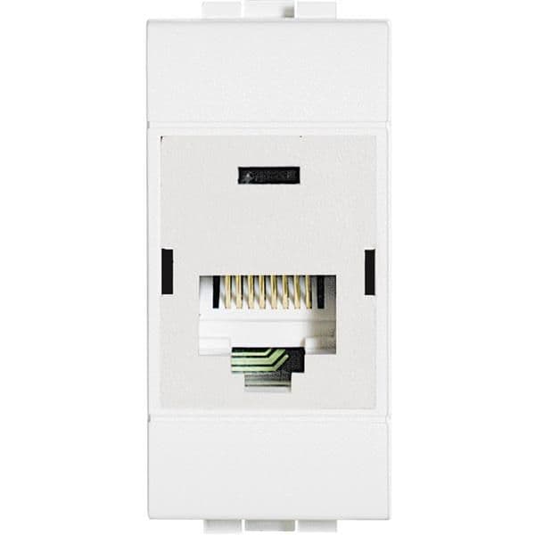 LivingLight RJ45 cat5E UTP 1 module Blanc - 110 idc vue 1