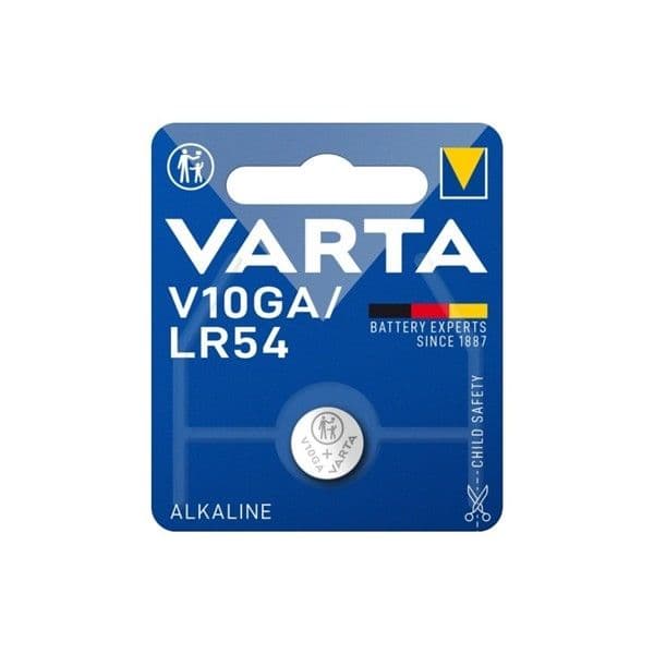 Pile bouton alcaline 1.5V 50mAh hauteur 3.1mm diamètre 11.6mm lr54 lr1130 vue 1